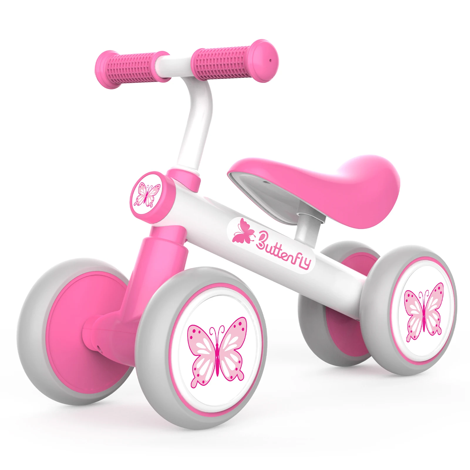 Baby Balance Bike 1 Year Old, Toddler Bike For One Year Old Girl Birthday Gift, 1-3 Years Toddler First Bike With No Pedal & Sil