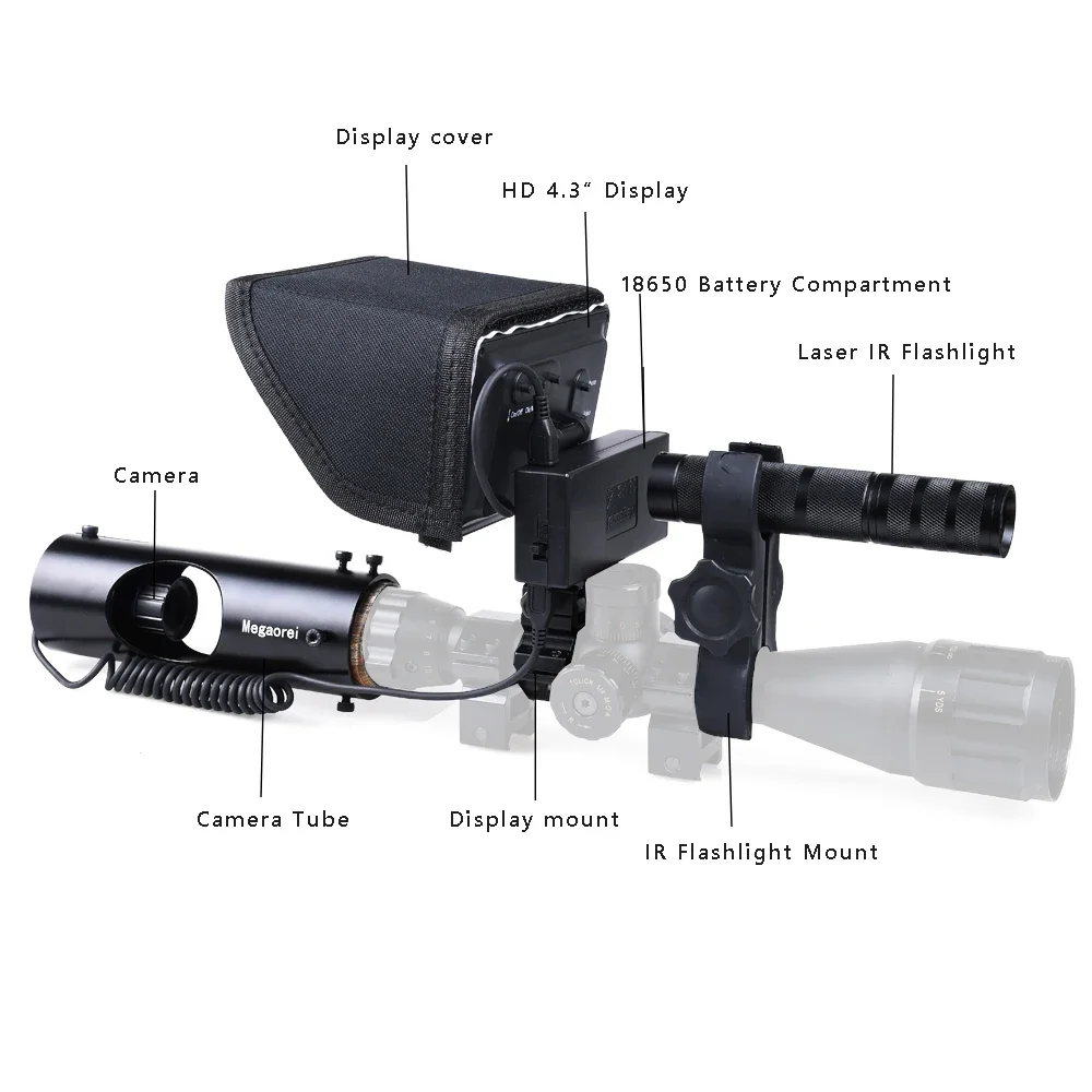 Megaorei 2 Infrared Night Vision Scope Camera Video Photo Recorder IR Hunting Rifle Scope Camera Night Vision Device