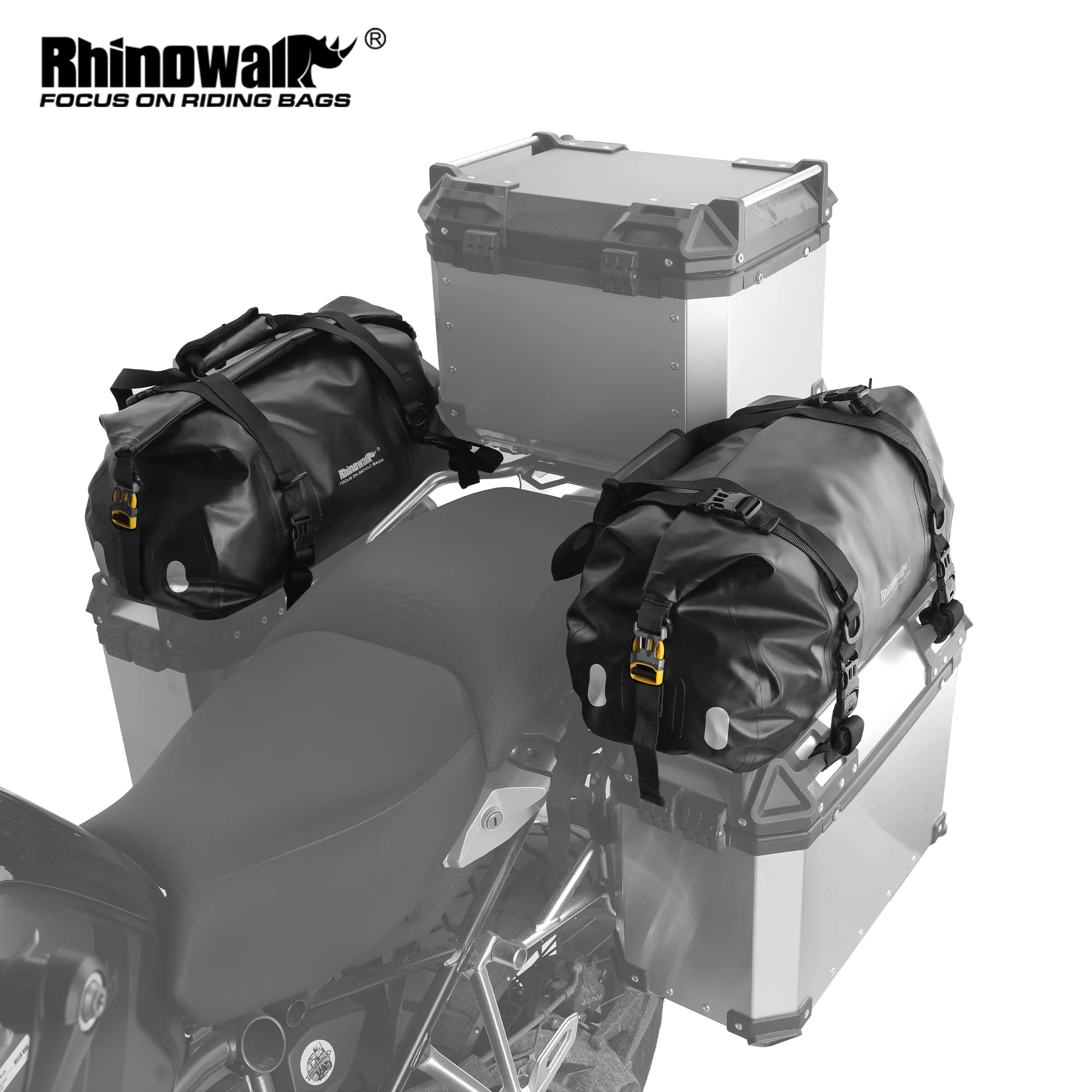 Rhinowalk Motorcycle Side Box Top Bag 1 Piece 20L Waterproof Multi-Purpose Motor Case Top Saddle Luggage Bag For BMW Adventure