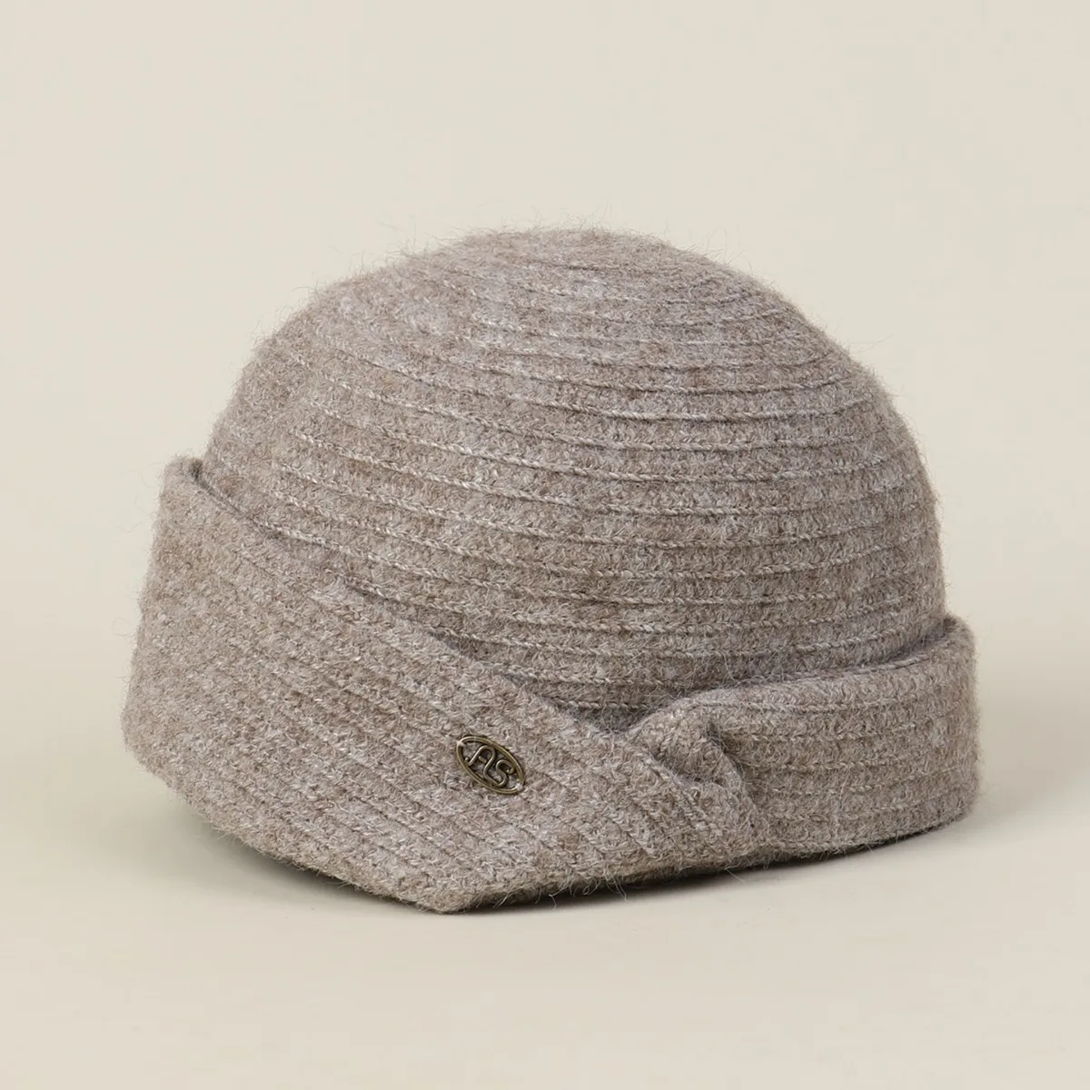2026 New Korean Style Slouchy Beanie Cap Women Winter Warm Face Slimming Pullover Hat Large Head Wrap Brimless Cold Cap