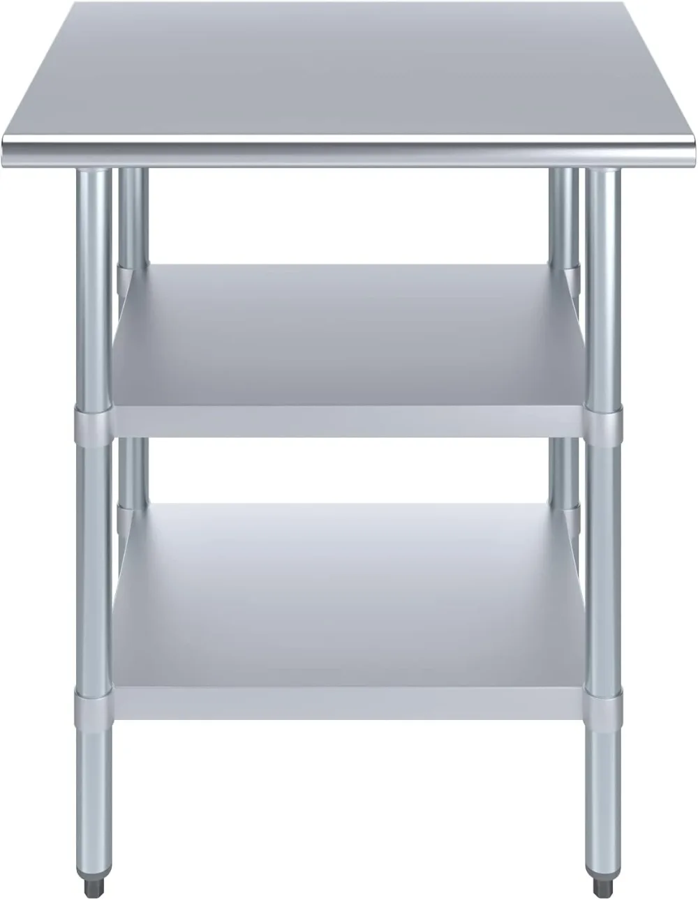 office deskStainless Steel Work Table with 2 Shelves, 30