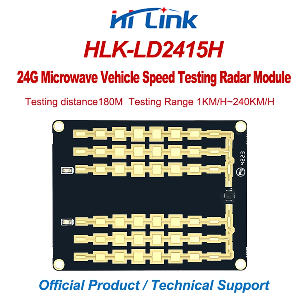 

Hi-Link LD2415H 24GHz Millimeter-Wave Vehicle Speed Feedback Radar Module | 1KM Long-Range High-Precision Speed Sensor