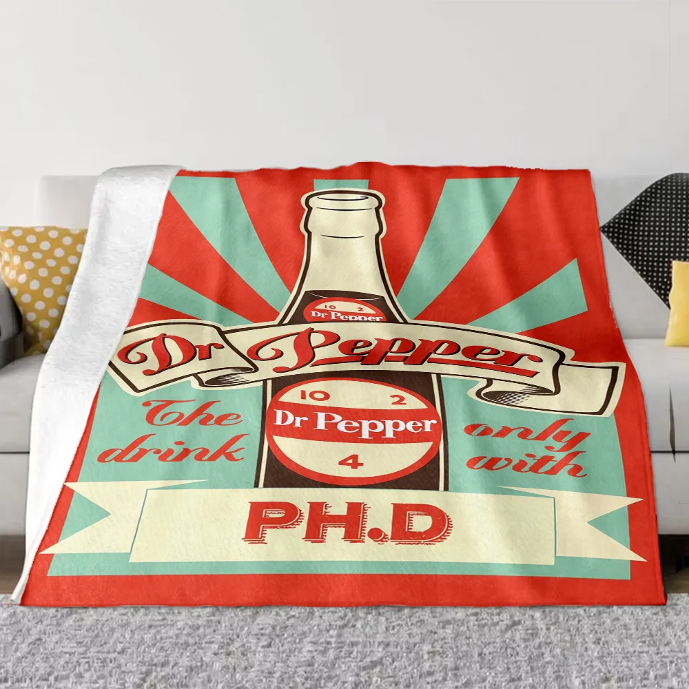 بطانية دكتور بيبر الفانيلا متعددة الأغراض، بطانية مكتب ناعمة، لحاف رقيق من القطيفة، هدية العيد