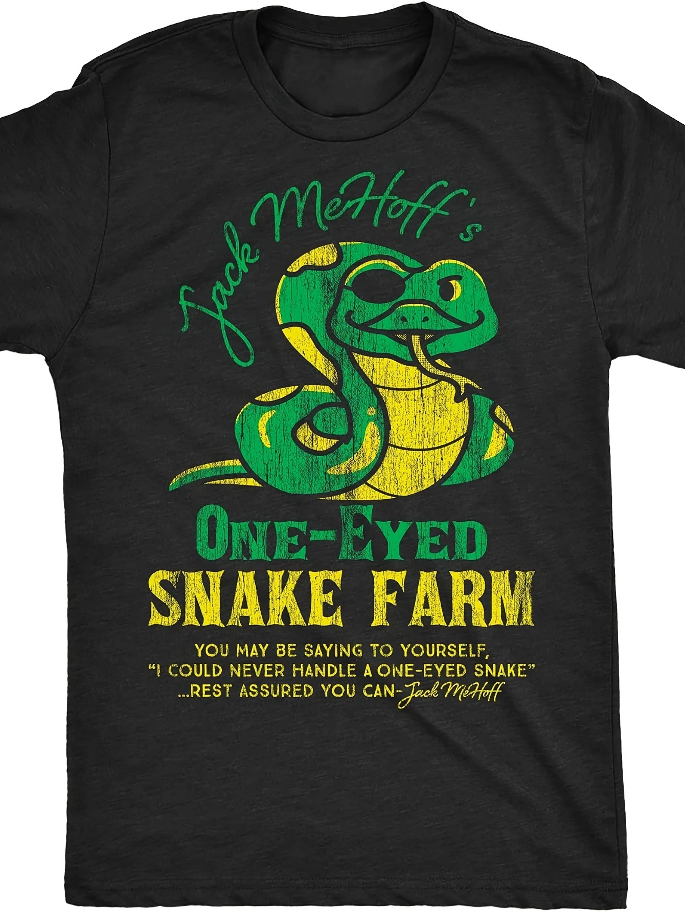 Men's T-Shirt Green Coiled Reptile Farming Theme Vacation Outfit Detailed Creature Art Graphic Tee Streetwear Short Sleeve