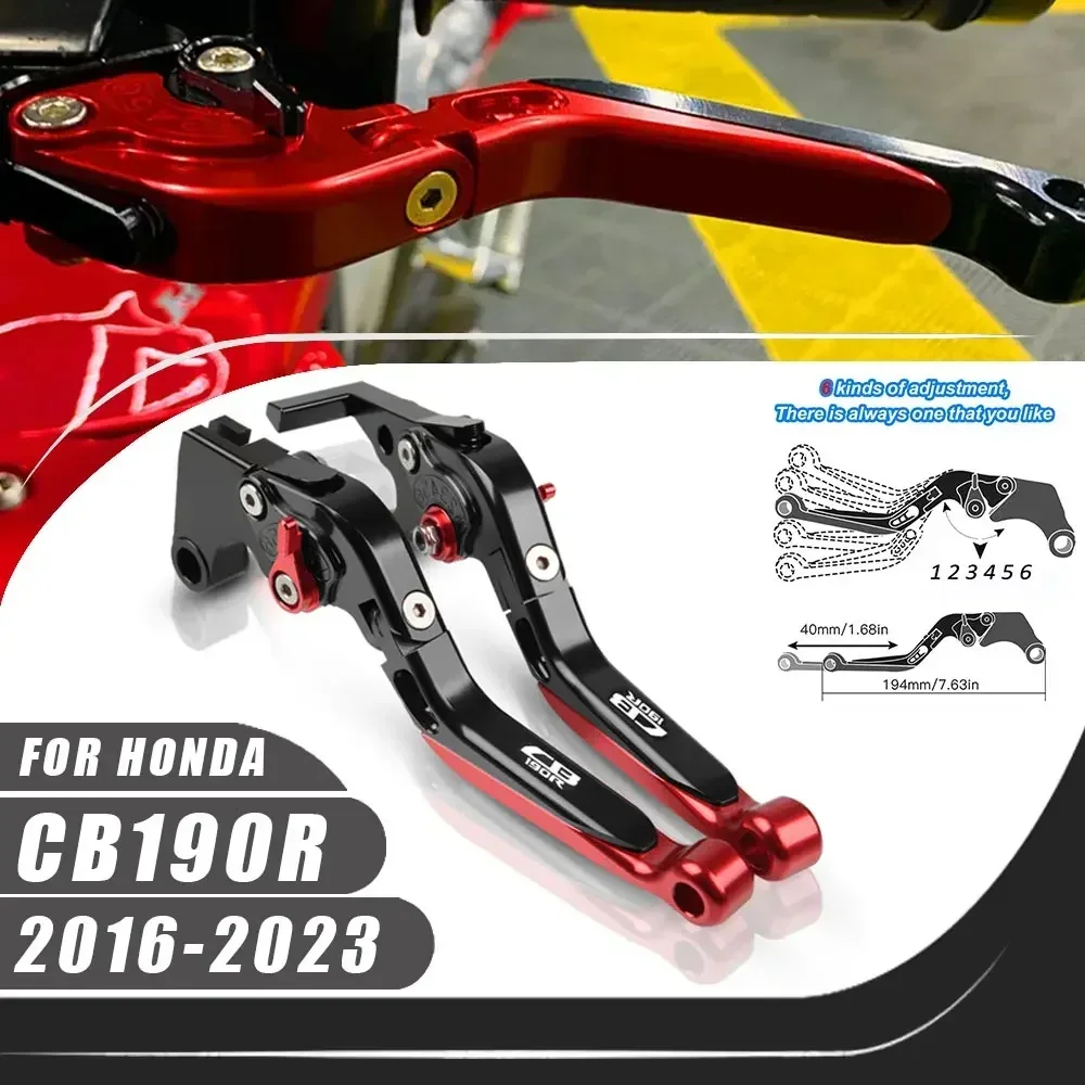 

For Honda CB190R 2016-2023 CB 190R CNC Clutch Lever Brake Lever Set Adjustable Folding Handle Levers Motorcycle Parts