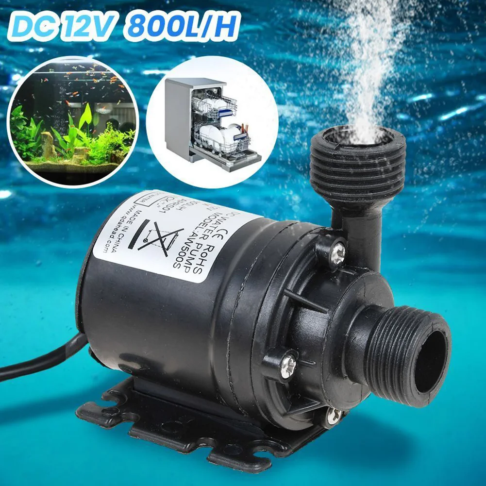 Garden High  Pump DC 12V Brushless Water Pump 800L/H High  Water Pump IP68 Waterproof High Performance Lift 5M