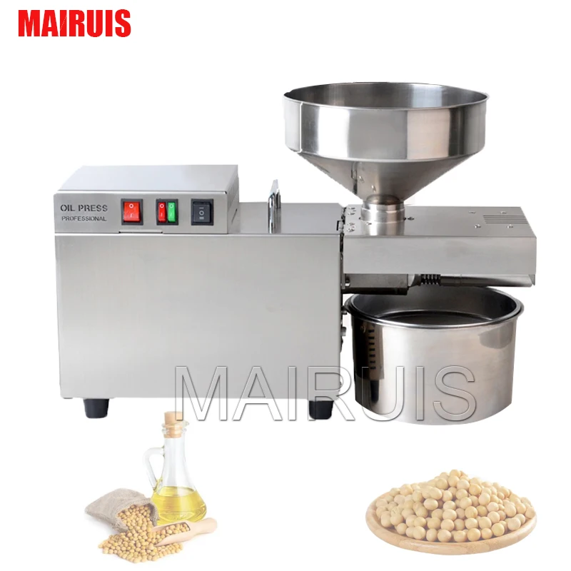 

Electric Oil Extractor Automatic Oil Press Machine For Home & Commercial Use Sesame Canola Sunflower Seeds Peanuts Walnuts