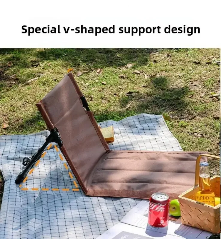 كرسي تخييم قابل للطي في الهواء الطلق حديقة بارك كرسي كسول واحد مسند الظهر وسادة نزهة التخييم كرسي خلفي قابل للطي كراسي الشاطئ