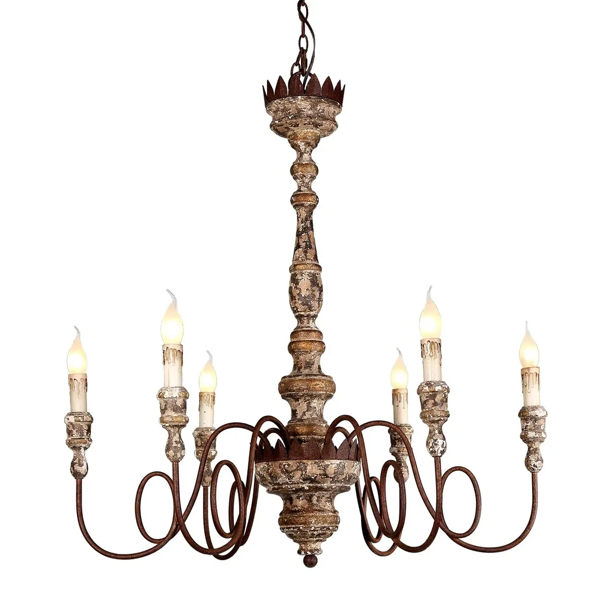 

American Rural Vintage Wooden Chandeliers Lighting Fixtures Cafe Shops Living Room Dining Room Pendant Lamp Kitchen Light