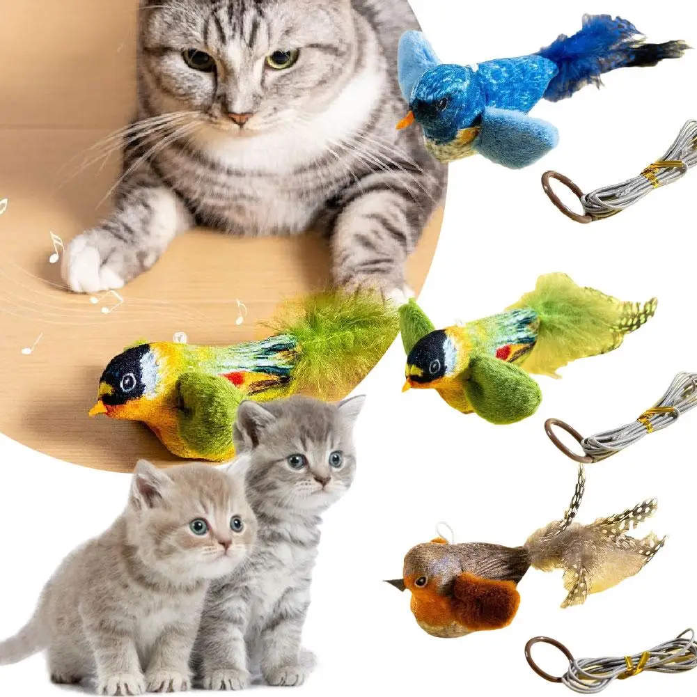 Simulation Flying Bird Cat Toy Sparrow Catnip Toys Can Hang Cat'S Self Pleasure And Relieve Boredom Toy Cat