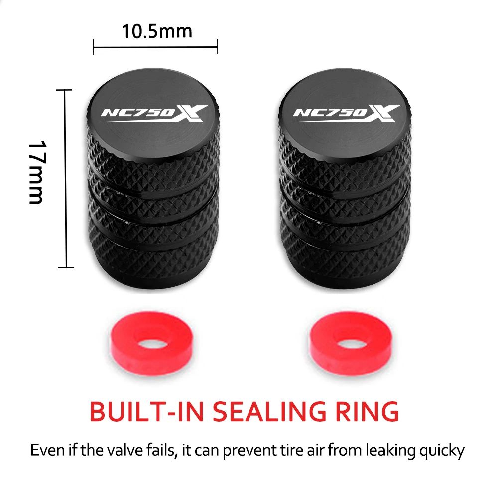 2 Buah Penutup Batang Katup Ban Roda Sepeda Motor Aluminium CNC Penutup Kedap Udara untuk Aksesori Honda NC750X NC750 X