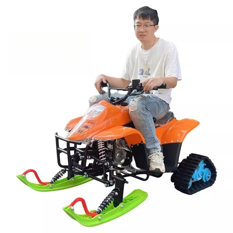 

Customized ATV Ice and Snow Amusement, Gasoline Model, Small Dinosaur Sleigh Crawler Tank Car, Scenic Snow Beach Motorcycle