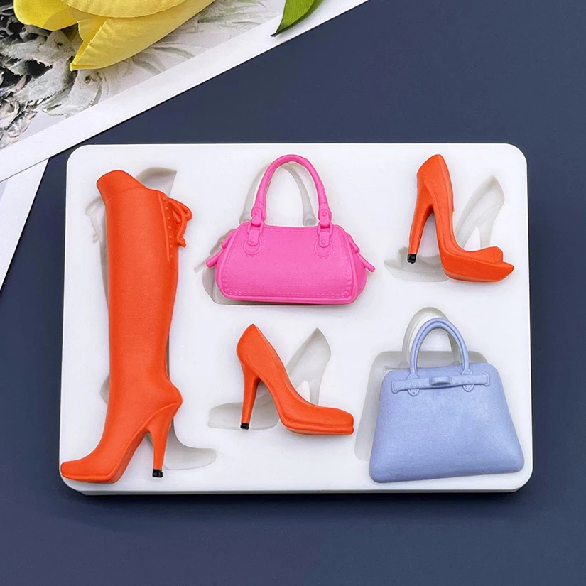 Handbag High Heels Silicone Cake Baking Mold Sugarcraft Chocolate Cupcake Resin Tools Fondant Decorating Tools