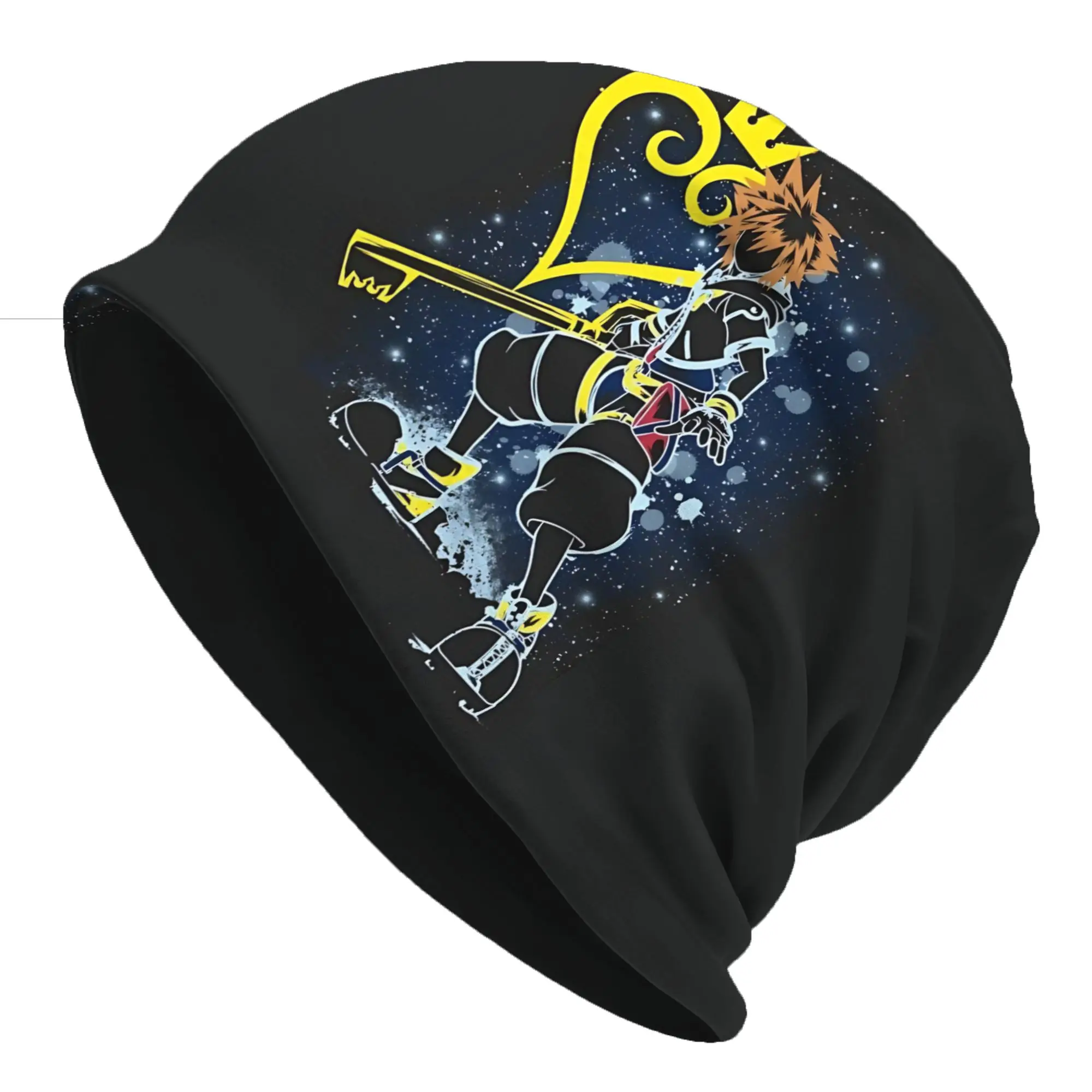 Gorros   Fashion Hats Sora Keyblade Art Print Thin Hat Bonnet Hipster Skullies Beanies Caps Men Women's Earmuffs