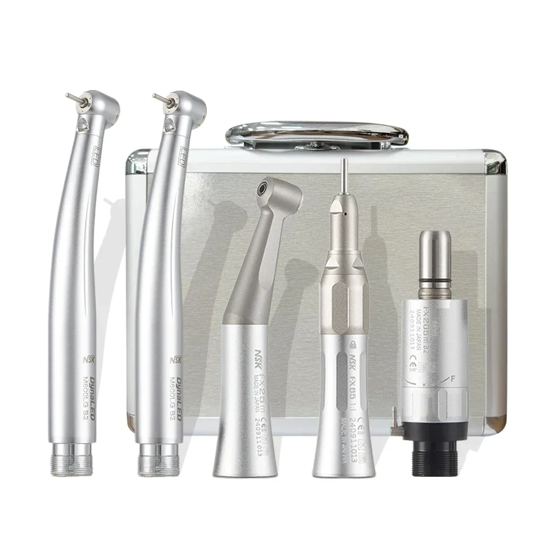 NSK Dental 1:1 Contra Hoek Lage Snelheid Direct Drive Handstuk FX Set M600LG DynaLED Tandheelkundige Hoge Snelheid Handstuk Turbine Handstuk