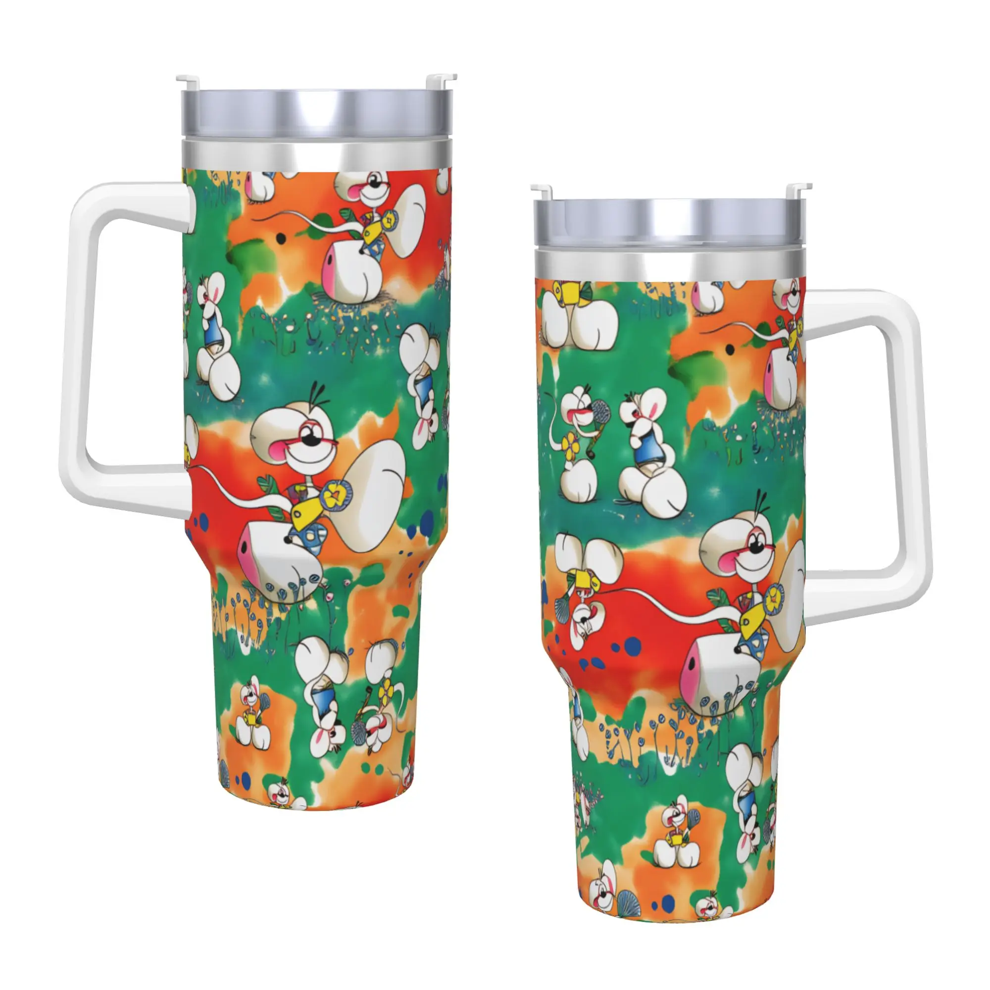 Comic Cartoons Diddl Tumbler  Cold Drink Water Bottle Heat Preservation Stainless Steel Thermal Mug Custom DIY Camping Mugs Cup