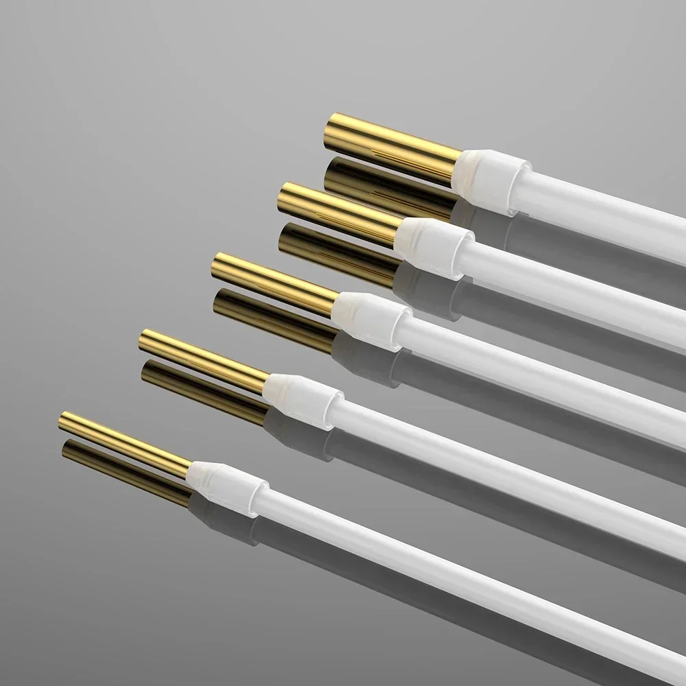 Viborg Audio Pure Copper Gold Plated Cable End Sleeves Wire Crimp Terminals Electrical Connector Covers for Wire Management
