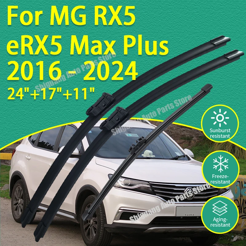

Front Rear Silicone Coating Wipers for MG RX5 eRX5 Max Plus 2016 - 2024 Car Wiper Windshield Windscreen Blades Accessories 2023