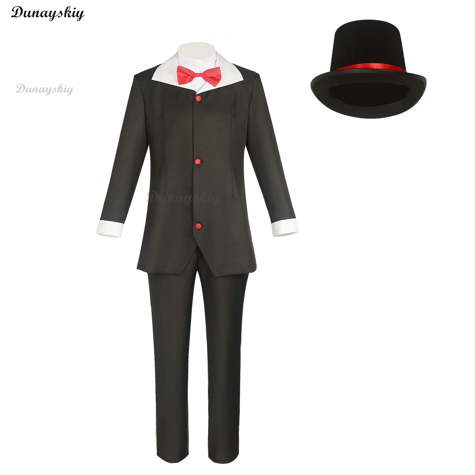 Husk Cosplay Fantasia Cartoon Hotel Costume Disguise For Adult Women Black Suit Heart Headgear Halloween Carnival Party Clothes view 3