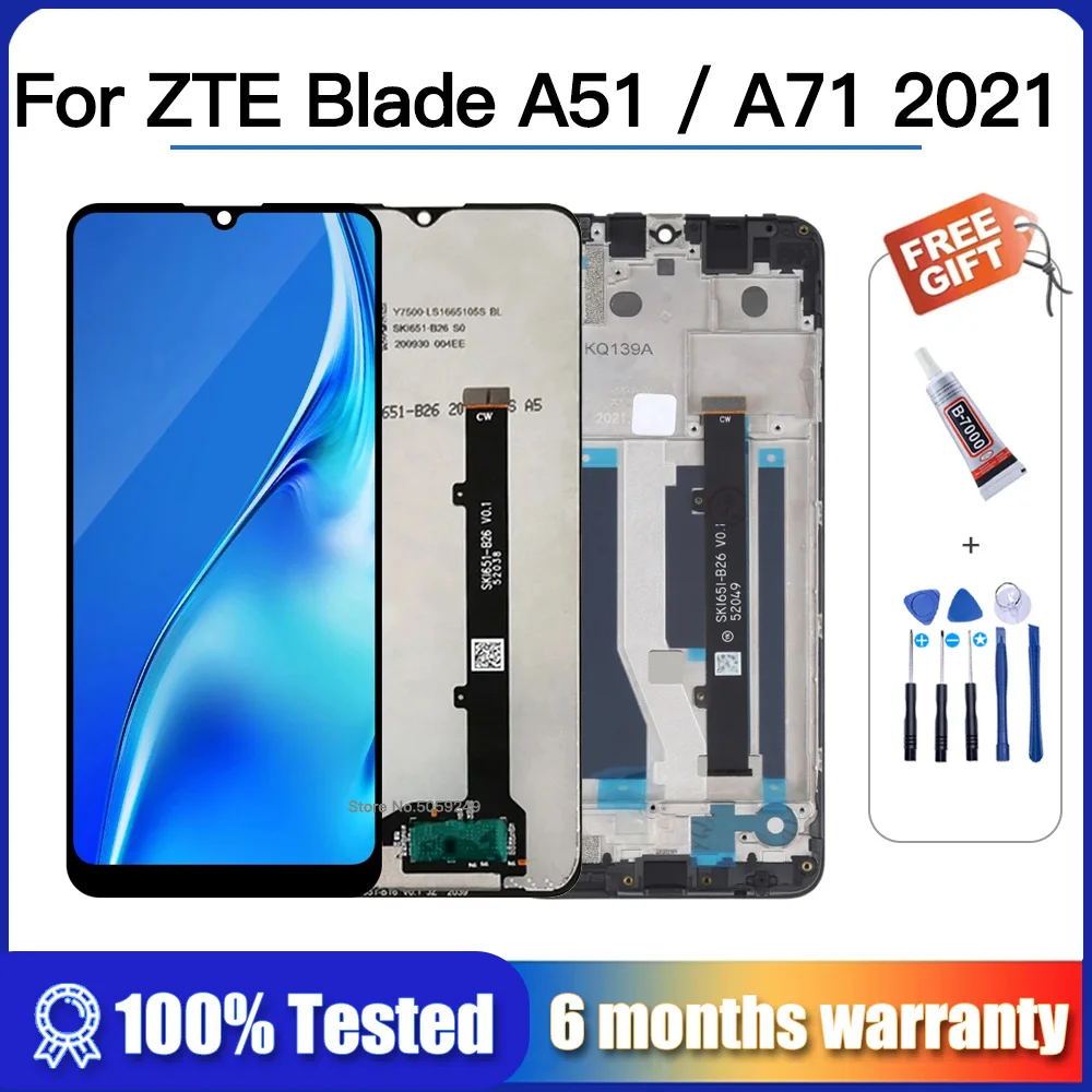 Original for Zte Blade A51 A51 Lite Touch screen Digitizer Assembly for Zte Blade A71 2021 A7030 Lcd Display Repair Parts