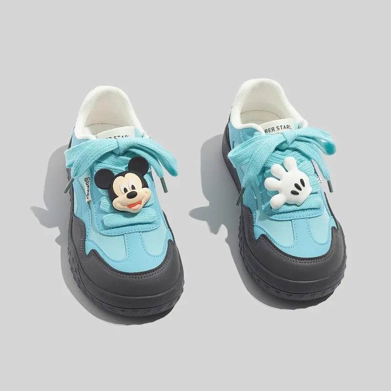 

2025 Autumn New Fashion Versatile Platform Board Shoes Stylish Color Block White Sneakers Casual Breathable Sports Footwear