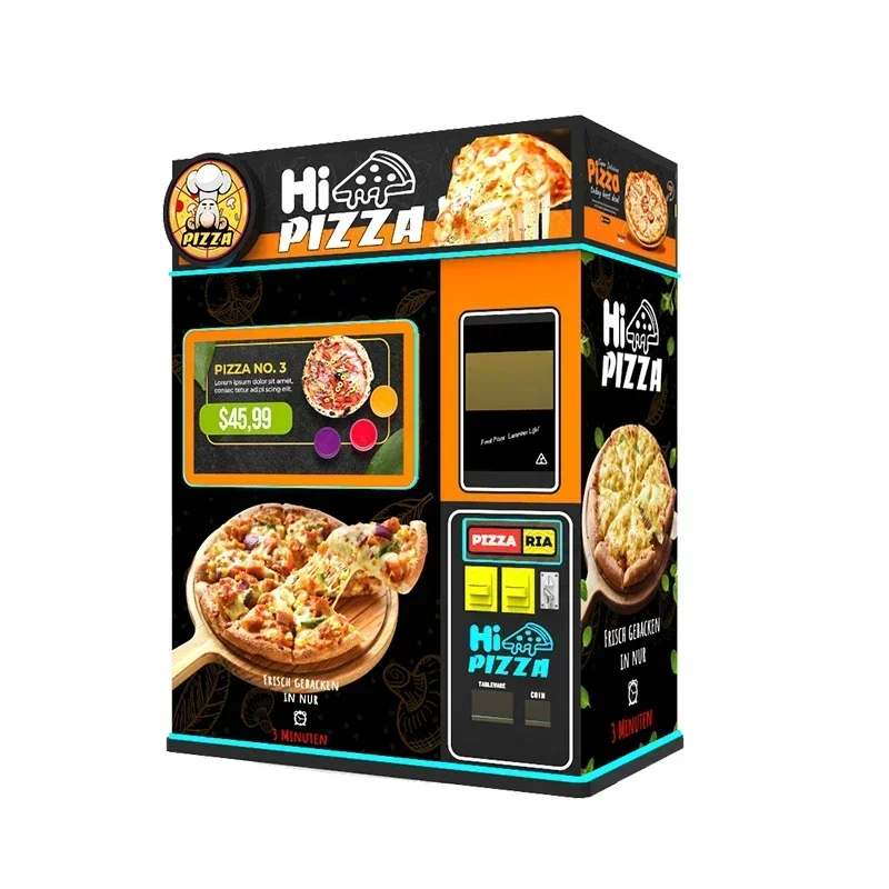 Automatic Smart Indoor Fresh Pizza Machine Slice Sandwich Cupcake Pizza Vending Machine