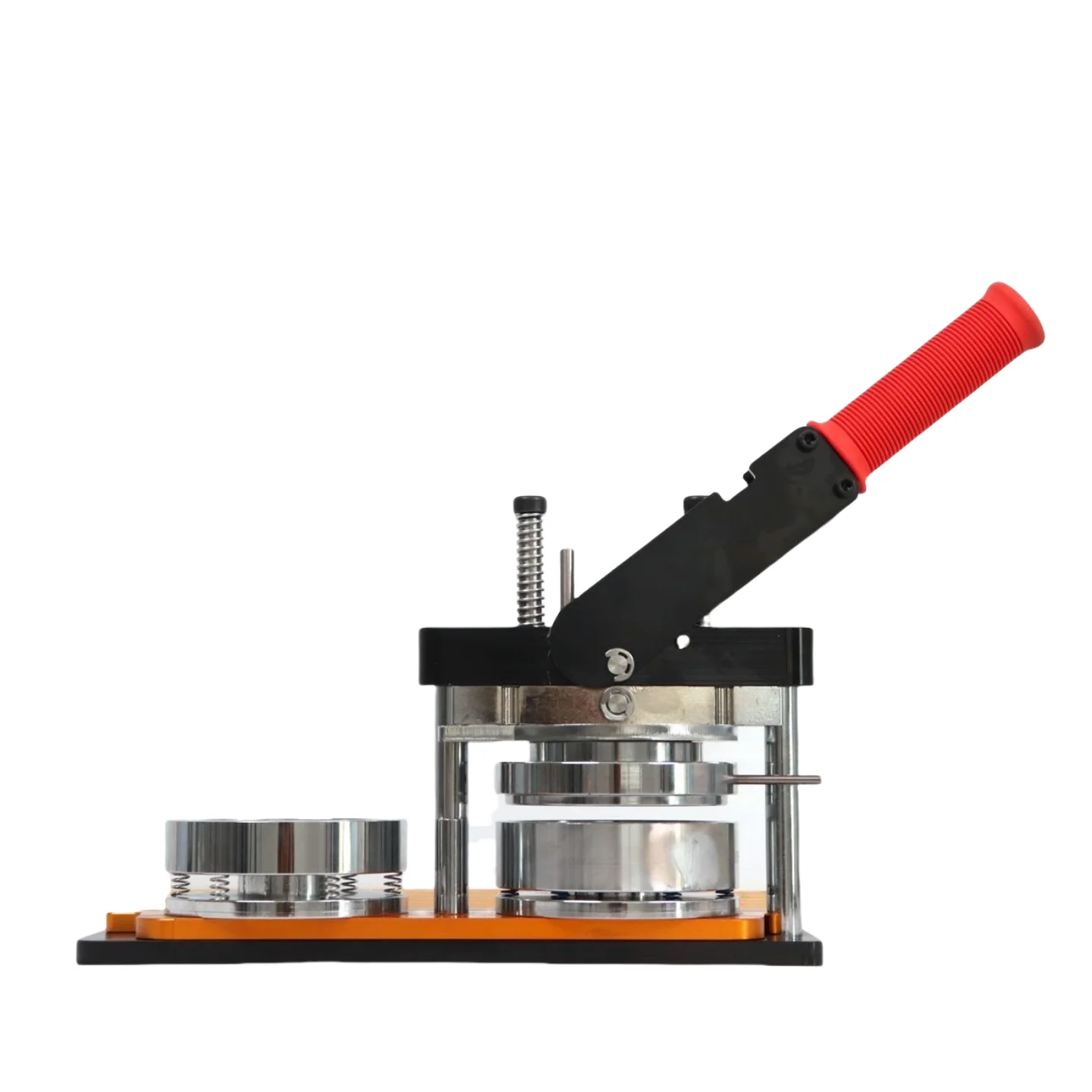 Maszyna do produkcji odznak i magnesów na lodówkę z możliwością personalizacji, półautomatyczna, 100 mm, do tworzenia podstawek, idealna do samodzielnego tworzenia spersonalizowanych prezentów, rok 2025.