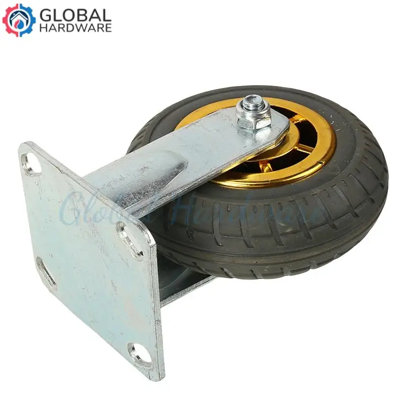 

Shelves 6-inch Fully Rubber Fixed Caster with Impact Absorption & Wear Resistance – Ideal for Food Trucks Tool Trucks