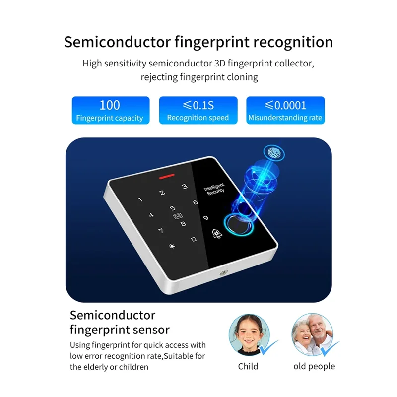 

Прочная водонепроницаемая система контроля доступа BAAE с RFID 125 кГц + 13,56 МГц, защитой от отпечатков пальцев, карт и паролей