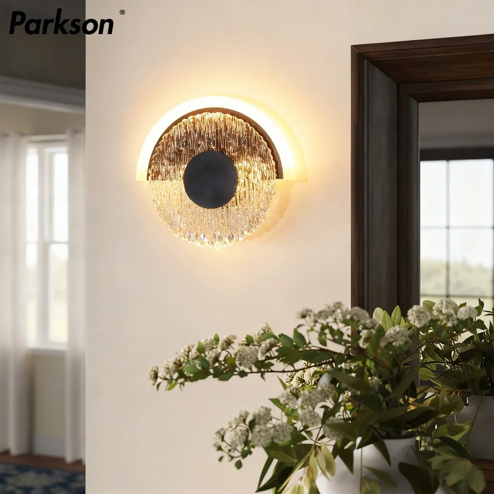 

Modern LED Wall Lamp Round Light Wall Sconces Home Decor For Bedside Indoor Lighting For Living Room Corridor Light Fixture