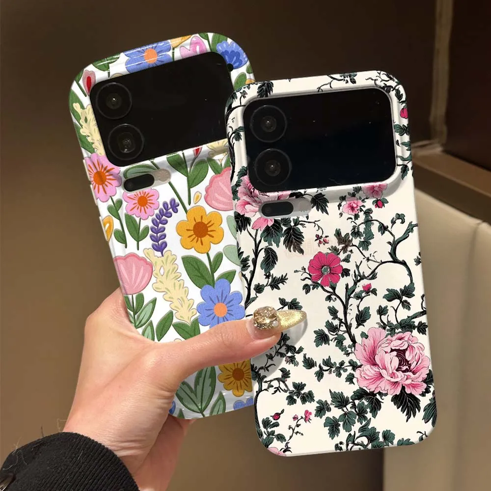 

Luxury flower pattern For Xiaomi 17 15 14 14T 13 12T 11 11i 11X Pro Max Lite NE 5G Feilin Wave Oil Shell Cover