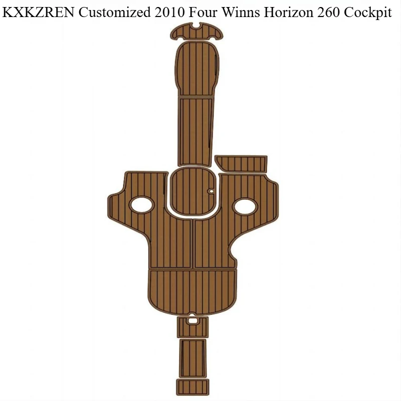 

KXKZREN Custom 2010 Four Winns Horizon 260 Cockpit Self-adhesive Marine Flooring Pad Accessories Yacht Non-slip Decking Sheet