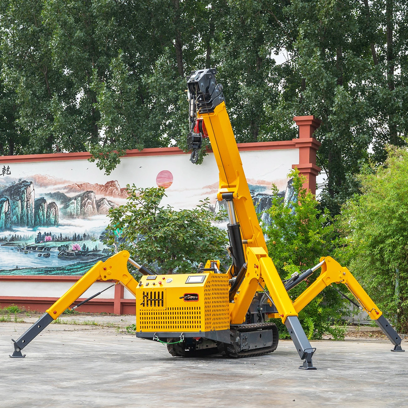 YG Customized Swing Telescopic Boom 2T 3T 8T 10T Diesel Engine Crawler Spider Boom Lift Crane