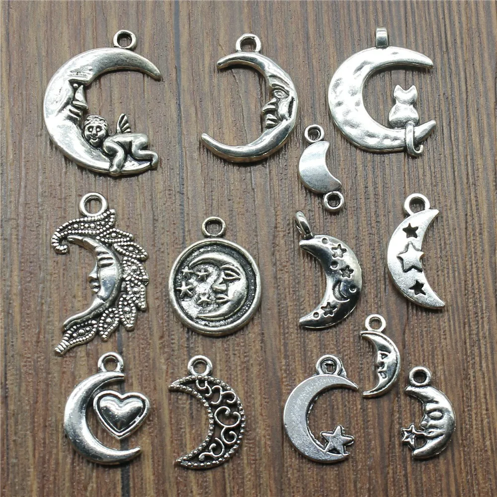 20Pcs Charms Moon A…