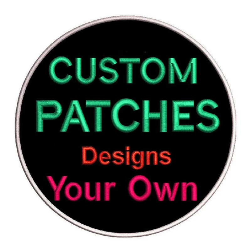 

Embroidery Custom Patch Make Your Disign/Logo/Name Iron On Patches Personality DIY Fusible Patch Hook & Loop Patch For Clothes