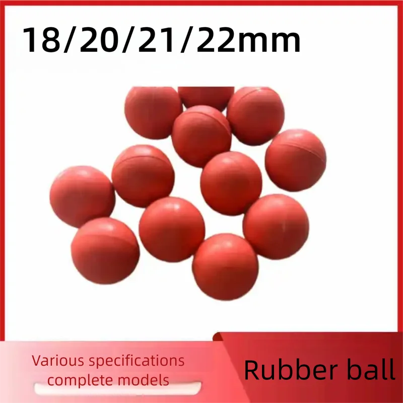 100Pcs Red Solid Rubber Ball Diameter 18mm 20mm 21mm 22mm DIY Parts Toy Gun Rubber Bullet Ball Wear resistant and reusable