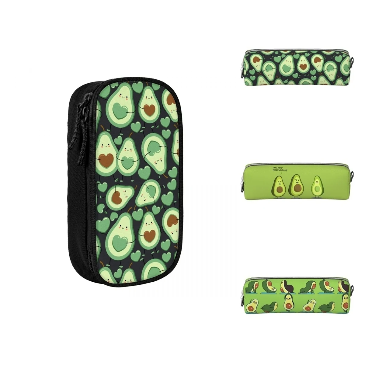 Cute Avocado Fruit Pencil Case Pencilcases Pen for Girls Boys Big Capacity Bag School Supplies Zipper Stationery