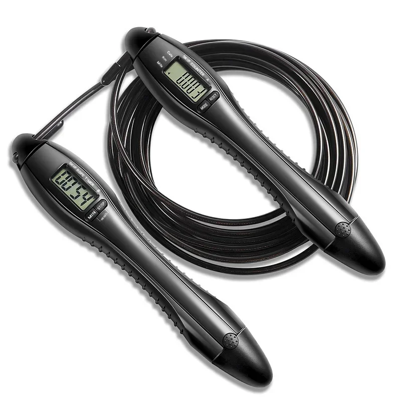 Cordless Electronic Skipping Rope Gym Fitness Smart Skipping Rope with LCD Screen Counting Speed Jumping Table Counter