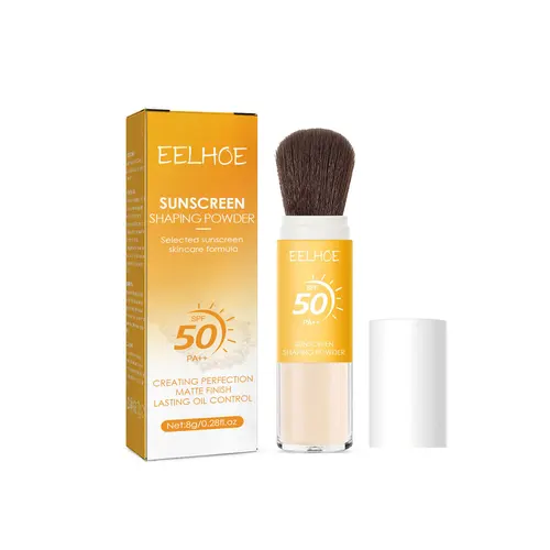 Imagen 2 del producto EELHOE-polvo de acabado para maquillaje, Control de aceite, resistente al agua, larga duración, mate Pa++ Spf 50 para protección solar facial, cosmético en polvo, 8g