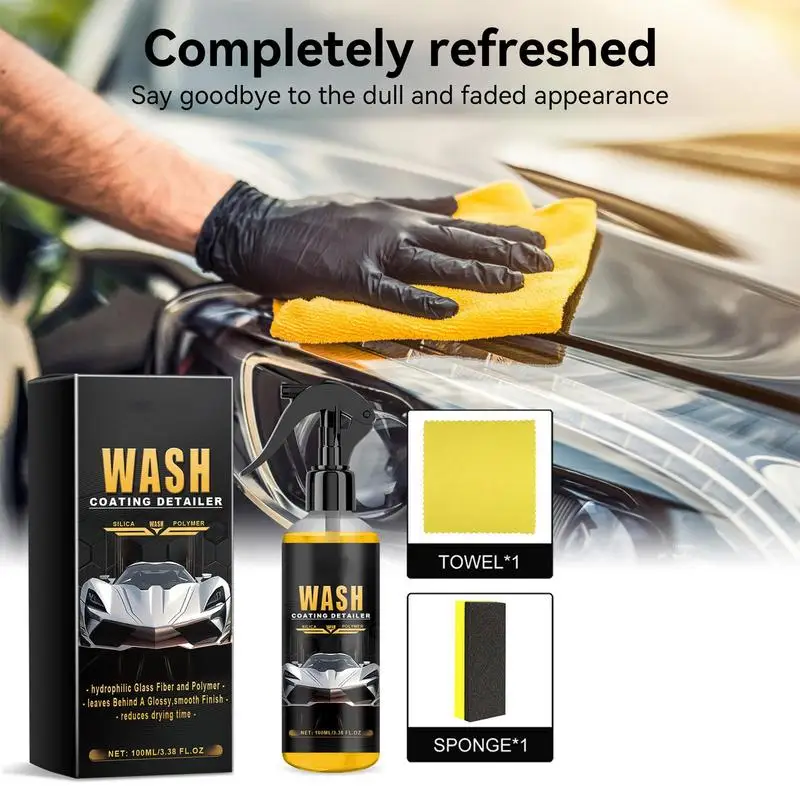 Interior Car Cleaner 100ml Powerful Oil Film Cleaner And Remover Car Cleaner Solution Car Wash Blocks UV Rays For Enhanced