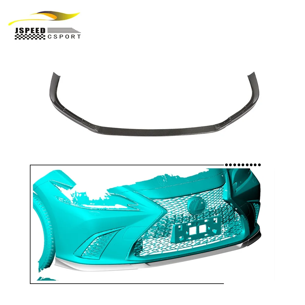 

Suitable for The 3-piece carbon fiber front lip of the Lexus ES300H 350 F sports sedan with 4 doors from 2018 to 2019
