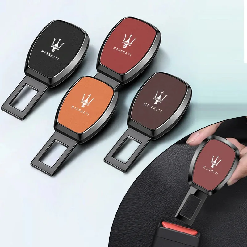 Hebilla de extensión para cinturón de seguridad de coche, Clip para cinturón de seguridad, extensor ajustable para Maserati Granturismo Quattroporte Levante Coupe GTS Styling