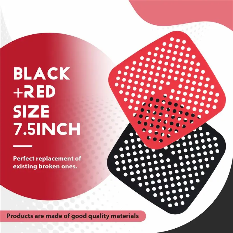 A005-Reusable Air Fryer Liners Mats Accessories For Cosori,Instant Vortex,Power XL,Ninja