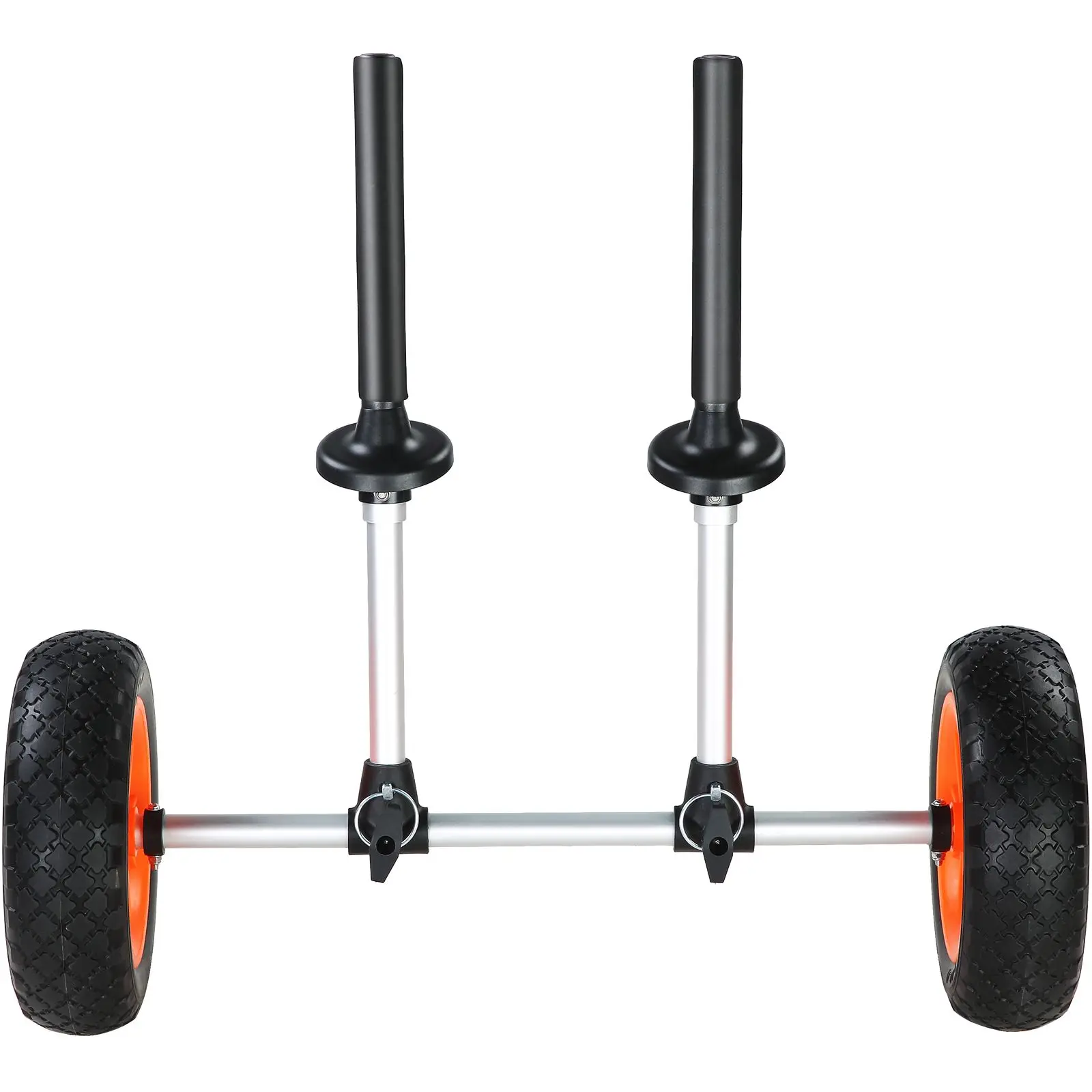 Heavy Duty Kayak Cart, 280lbs Load Capacity, Detachable Canoe Trolley Cart with 10'' Solid Tires, Adjustable Width & Top Foam Pr