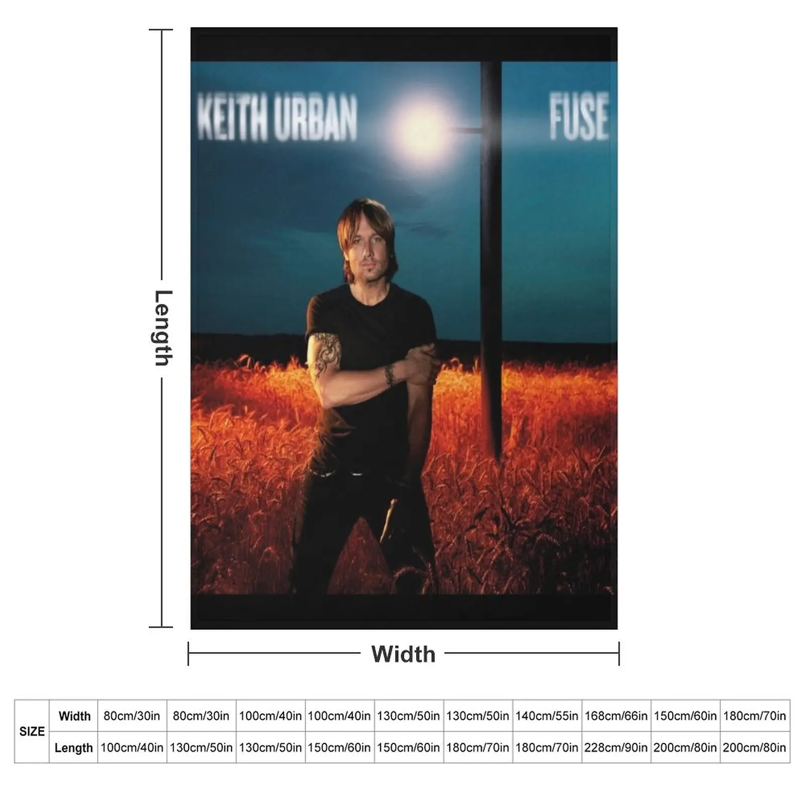 Keith Urban Fuse Throw Blanket Stuffeds Bed covers Thermal Cute Blankets