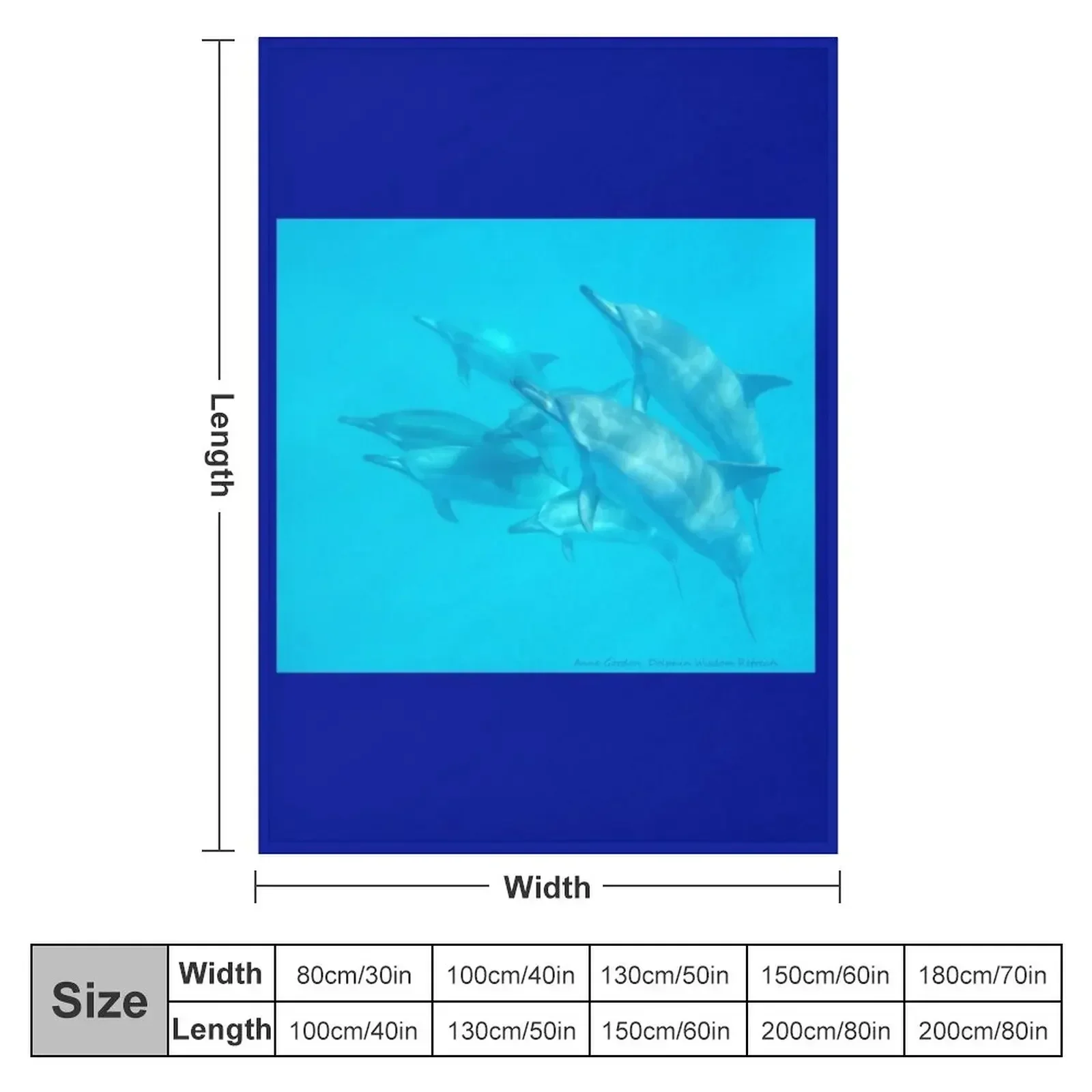 Dolphin Ascendance Throw Blanket Furry Custom Blankets