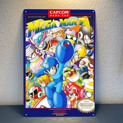 Mega Man 7 Retro NES Videospiel Metallposter Blechschild 20*30cm-Aluminium