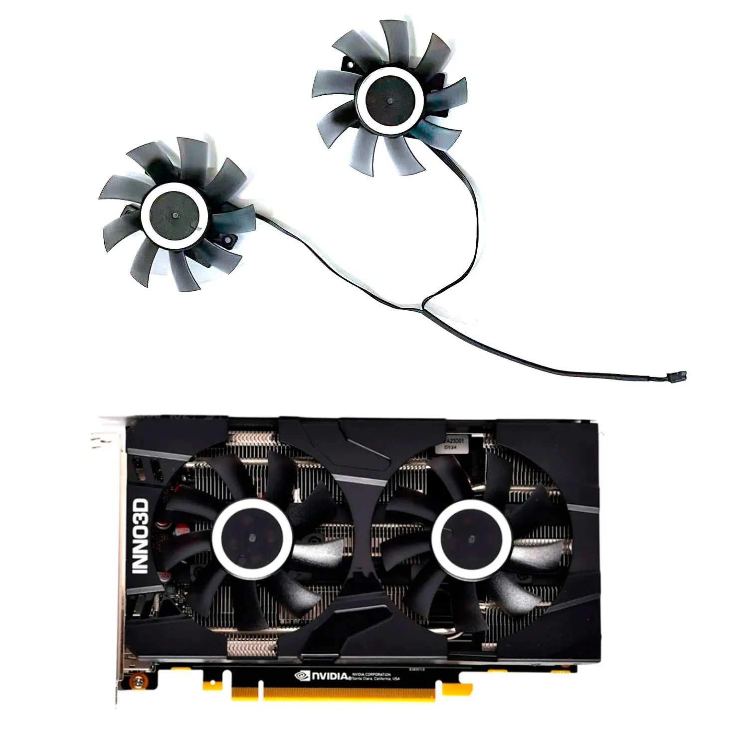 2Pcs/lot Cooling Fan GeForce GTX 1660 Ti RTX 2060 GPU FAN For Inno3D RTX2060 GTX1660TI GPU Cooler Fan