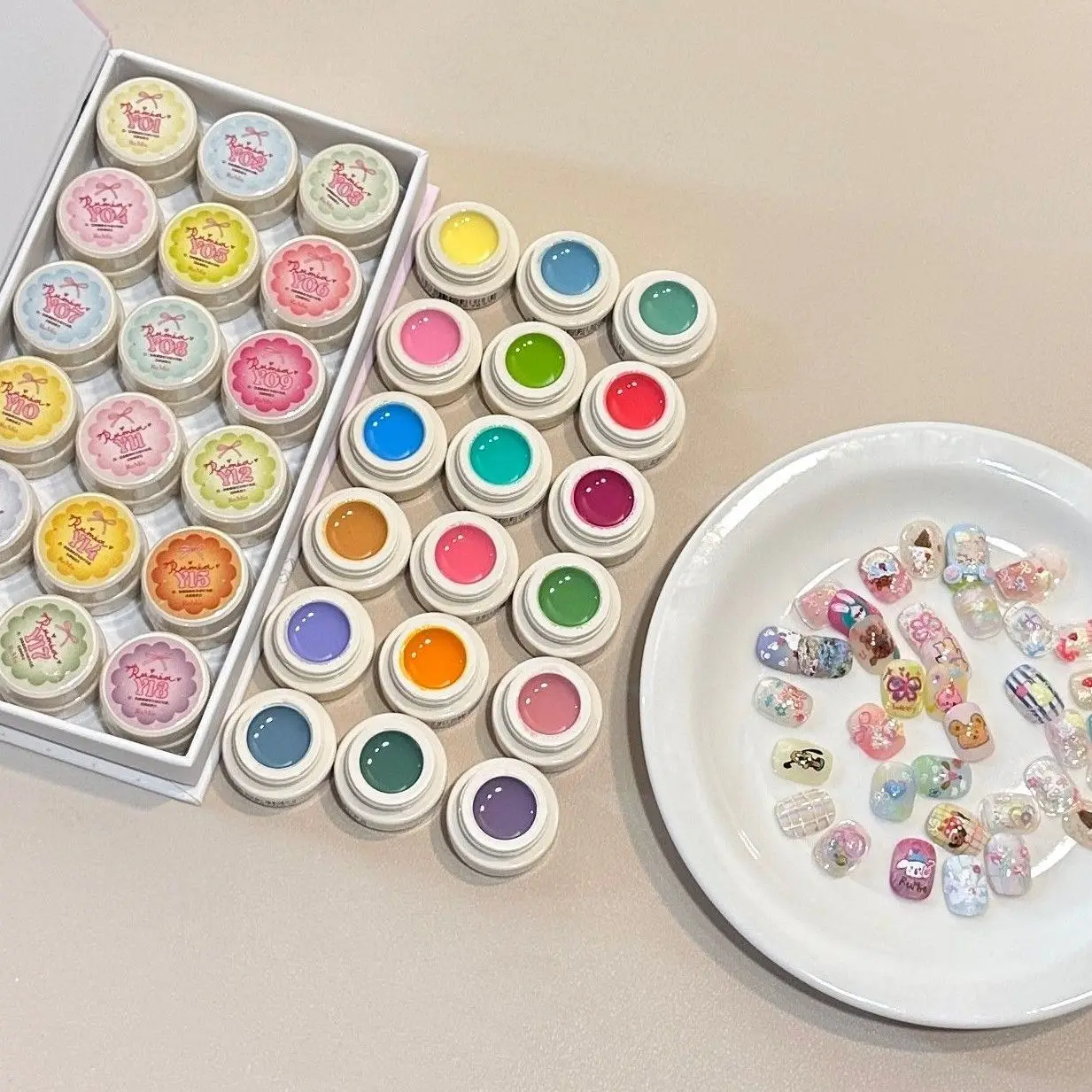 18Colors Korean Style Jelly Gel Nail Polish Sheer Translucent Glass Ombre Gradient Nail Art Soak Off UV LED Gel Varnish Manicure