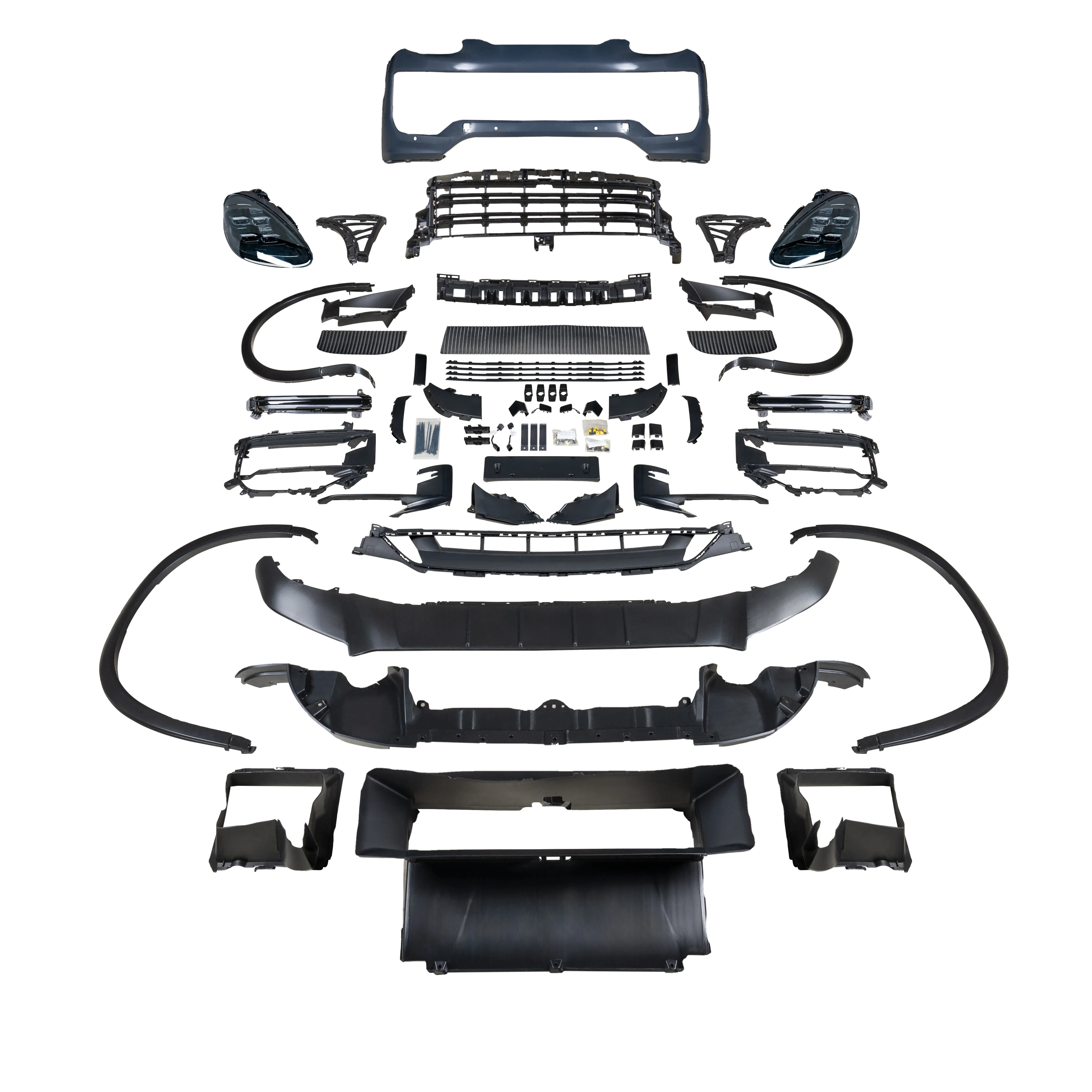 

Turbo GT Front Bumper Assembly for Cayenne 958.1 2011-2014 New & Old 9Y0.2 PP Material + 9Y0.2 Matrix Headlights